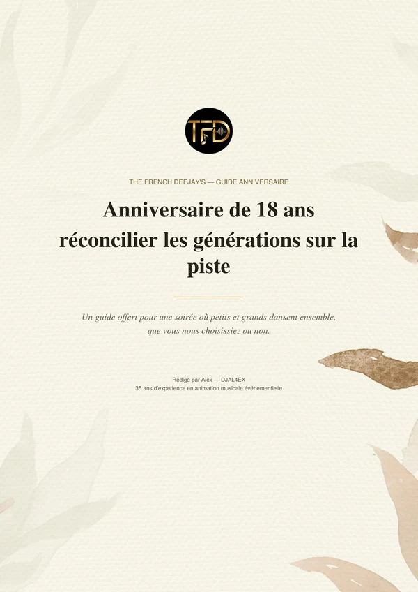 Couverture du guide — Anniversaire de 18 ans, réconcilier les générations sur la piste