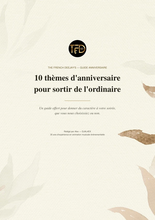 Couverture du guide — 10 thèmes d'anniversaire pour sortir de l'ordinaire
