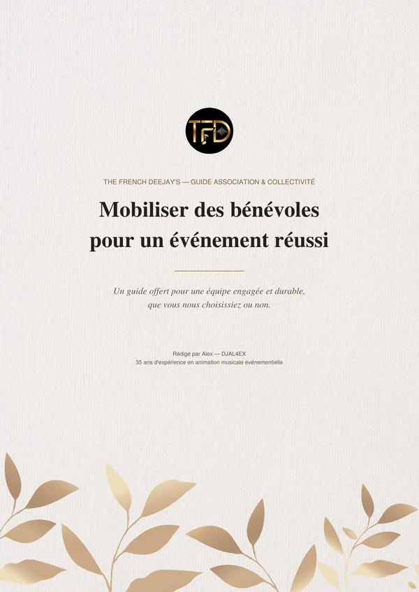 Couverture du guide — Mobiliser des bénévoles pour un événement réussi