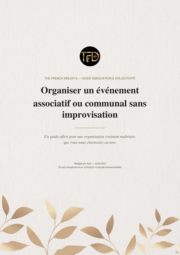 Couverture du guide — Organiser un événement associatif ou communal sans improvisation