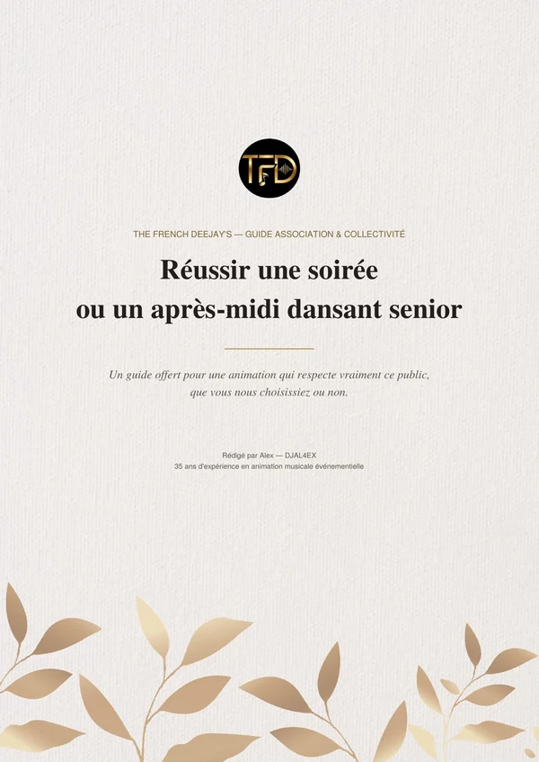 Couverture du guide — Réussir une soirée ou un après-midi dansant senior