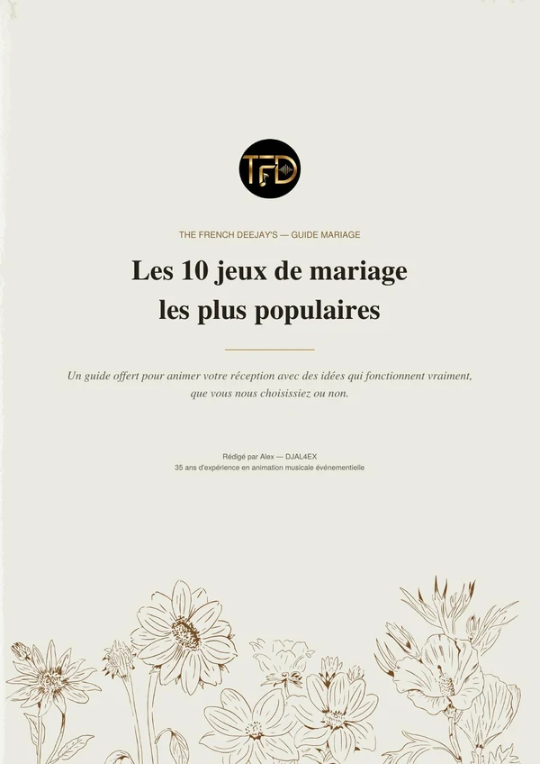 Couverture du guide — Les 10 jeux de mariage les plus populaires